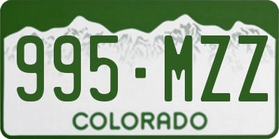 CO license plate 995MZZ