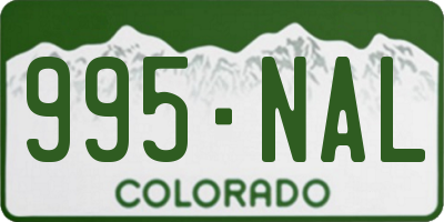 CO license plate 995NAL