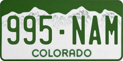 CO license plate 995NAM