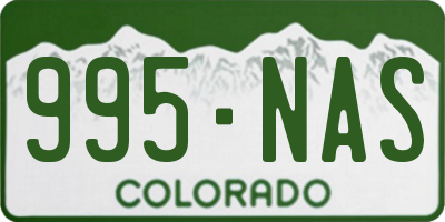 CO license plate 995NAS