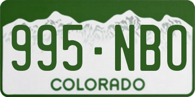 CO license plate 995NBO