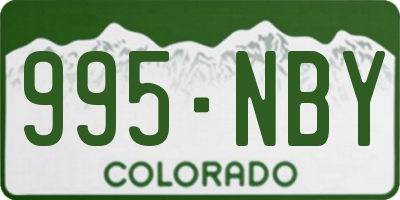 CO license plate 995NBY