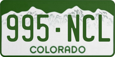 CO license plate 995NCL