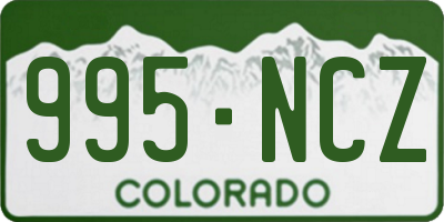 CO license plate 995NCZ