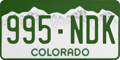 CO license plate 995NDK
