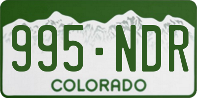 CO license plate 995NDR