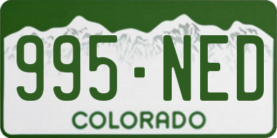 CO license plate 995NED