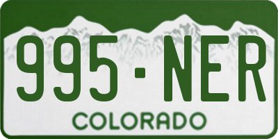 CO license plate 995NER