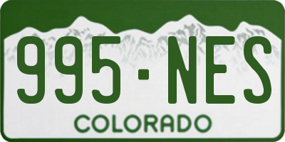 CO license plate 995NES