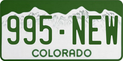 CO license plate 995NEW