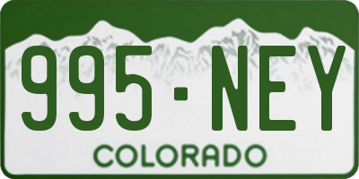 CO license plate 995NEY