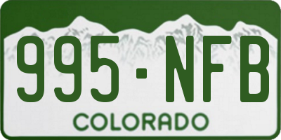 CO license plate 995NFB