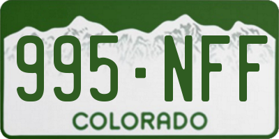 CO license plate 995NFF