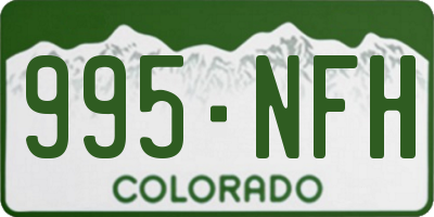 CO license plate 995NFH