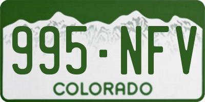 CO license plate 995NFV