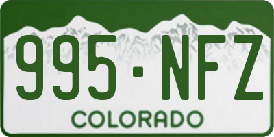 CO license plate 995NFZ