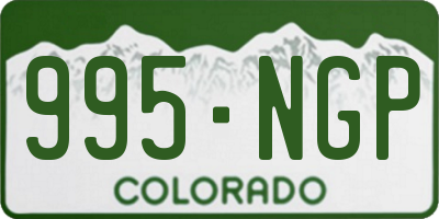 CO license plate 995NGP