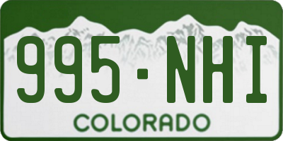 CO license plate 995NHI