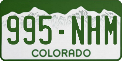 CO license plate 995NHM
