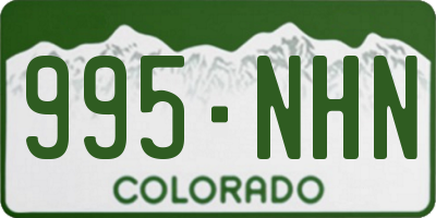 CO license plate 995NHN