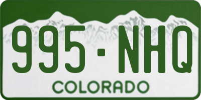 CO license plate 995NHQ