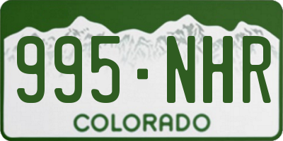 CO license plate 995NHR