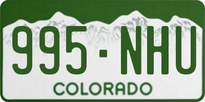 CO license plate 995NHU