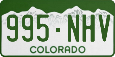 CO license plate 995NHV