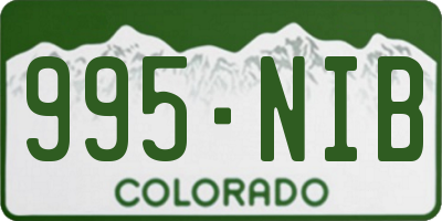 CO license plate 995NIB