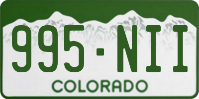 CO license plate 995NII