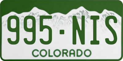 CO license plate 995NIS