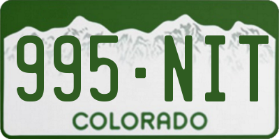 CO license plate 995NIT