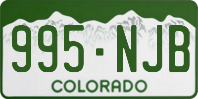 CO license plate 995NJB