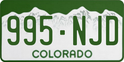 CO license plate 995NJD