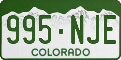 CO license plate 995NJE