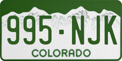 CO license plate 995NJK