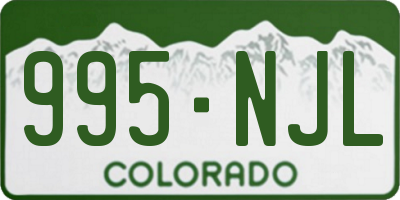 CO license plate 995NJL