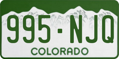 CO license plate 995NJQ