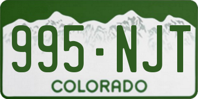 CO license plate 995NJT