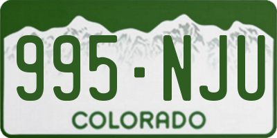 CO license plate 995NJU