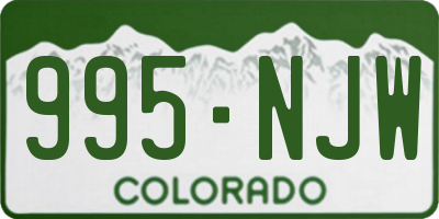 CO license plate 995NJW