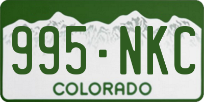 CO license plate 995NKC