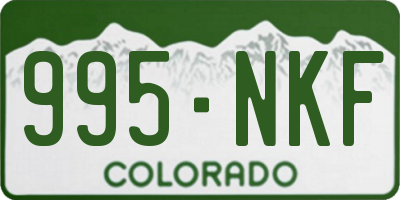 CO license plate 995NKF