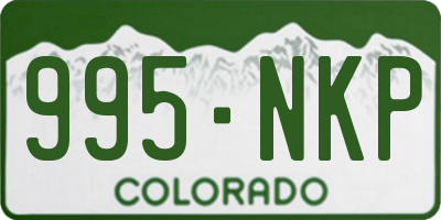 CO license plate 995NKP