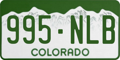 CO license plate 995NLB