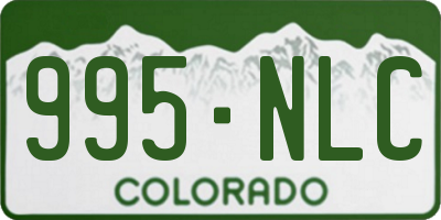 CO license plate 995NLC