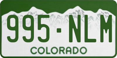 CO license plate 995NLM