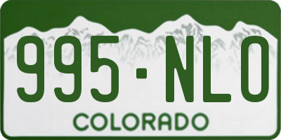 CO license plate 995NLO