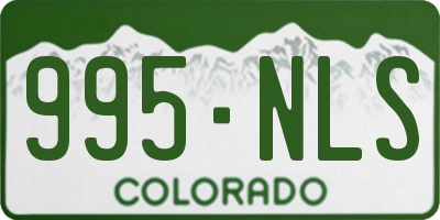CO license plate 995NLS