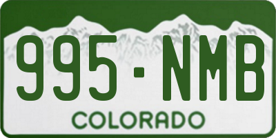 CO license plate 995NMB